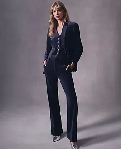 Ann Taylor The Jayne Trouser Velvet Pant In Night Sky