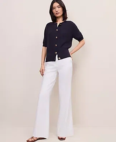 Ann Taylor The Linen Blend Trouser In White
