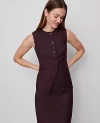Ann Taylor The Petite Long Crew Neck Vest