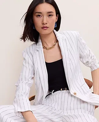 Ann Taylor The Long One Button Blazer In White