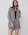 Ann Taylor The Longline Blazer In Black/white Multi