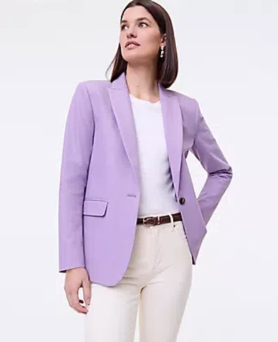 Ann Taylor The Longline Blazer In Purple