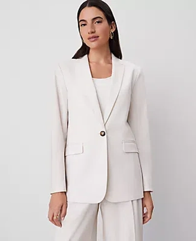 Ann Taylor The Longline Blazer In Tan Texture