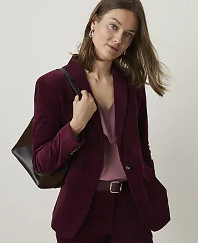 Ann Taylor The Longline Blazer In Tinto Red