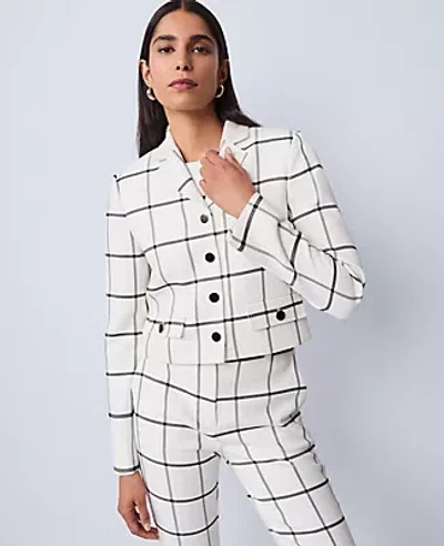 Ann Taylor The Military Blazer Jacket In White