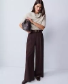 Ann Taylor The Modern Wide Leg Pant In Brown
