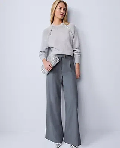 Ann Taylor The Modern Wide Leg Pant In Gray