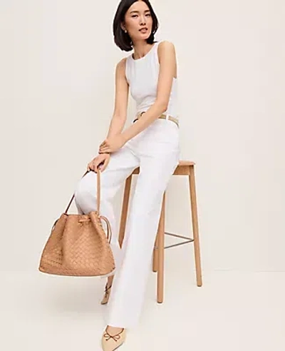 Ann Taylor The Modern Wide Leg Pant In White