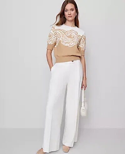 Ann Taylor The Modern Wide-leg Trouser In White