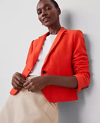 Ann Taylor The Newbury Blazer In Deep Flame Orange