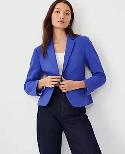 Ann Taylor The Newbury Blazer In Ottoman In Dazzling Blue