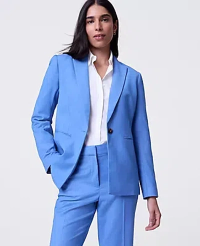 Ann Taylor The One Button Blazer In Blue