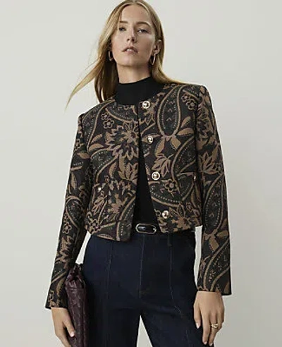 Ann Taylor The Paisley Patch Pocket Jacket In Safari Foliage