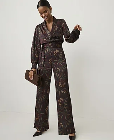 Ann Taylor The Paisley Side Zip Pant In Safari Foliage