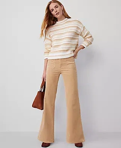 Ann Taylor The Patch Pocket Corduroy Flare Pant In Baguette