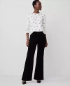 Ann Taylor The Patch Pocket Corduroy Flare Pant In Black