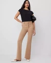 Ann Taylor The Patch Pocket Flare Jean In Cappuccino Tan