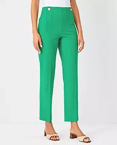 Ann Taylor The Pencil Sailor Pant In Twill In Jolly Green