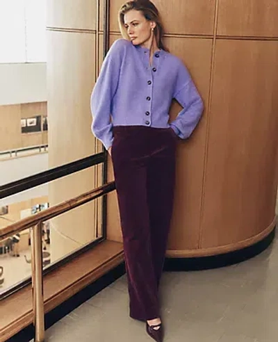 Ann Taylor The Perfect Wide-leg Corduroy Pant In Mauve Rose
