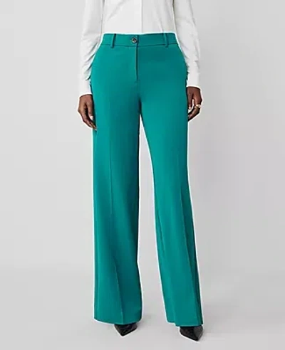 Ann Taylor The Perfect Wide Leg Pant - Curvy Fit In Green Marais