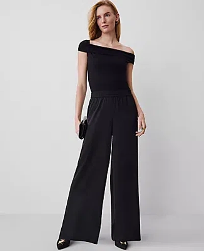 Ann Taylor The Perfect Wide-leg Pant In Black