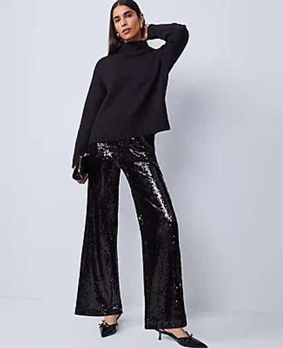 Ann Taylor The Perfect Wide-leg Pant In Black