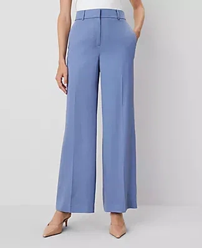 Ann Taylor The Perfect Wide-leg Pant — Curvy Fit In Colony Blue