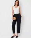 Ann Taylor The Petite Belted Ankle Pant In Black