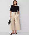 Ann Taylor The Petite Belted Cropped Palazzo Pant In Sands Edge