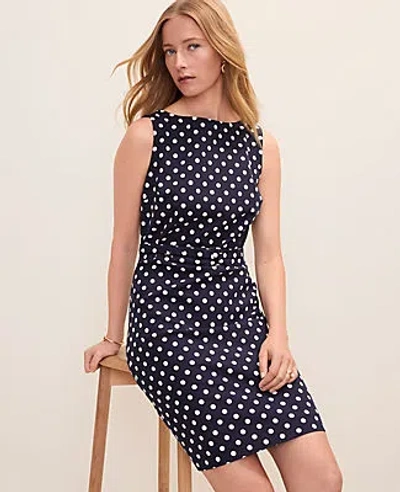 Ann Taylor The Petite Belted Shift Dress In Black