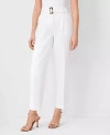 Ann Taylor The Petite Belted Taper Pant - Curvy Fit In White