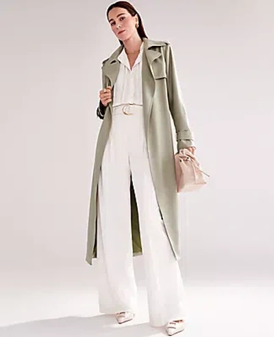 Ann Taylor The Petite Belted Wide-leg Pant In Winter White