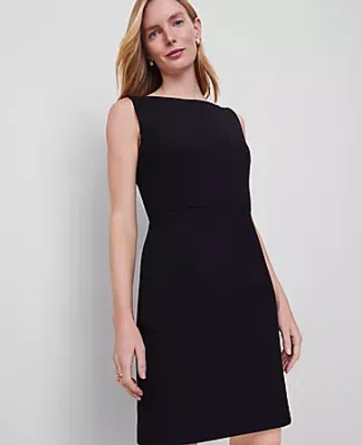 Ann Taylor The Petite Boatneck Dress In Black