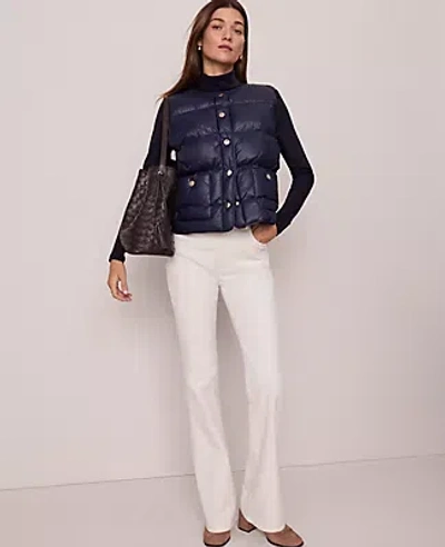 Ann Taylor The Petite Boot Corduroy Pant In White
