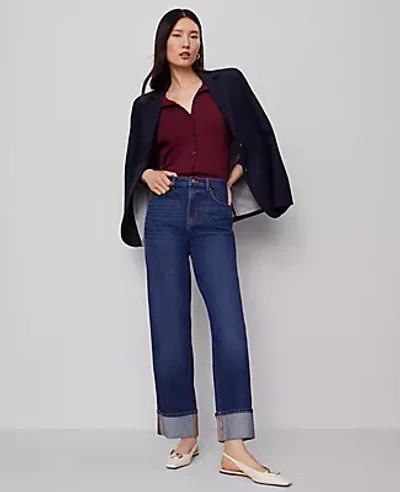 Ann Taylor The Petite Boyfriend Jean In Blue