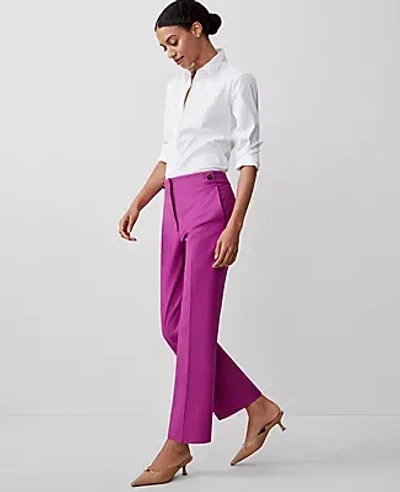 Ann Taylor The Petite Button Pencil Pant In Fresh Fuchsia