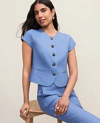 Ann Taylor The Petite Cap Sleeve Vest In Blue