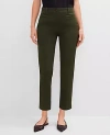 Ann Taylor The Petite Cotton Crop Pant - Curvy Fit In Green