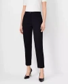 Ann Taylor The Petite Cotton Crop Pant In Black