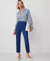 Ann Taylor The Petite Cotton Crop Pant In Calm Shores