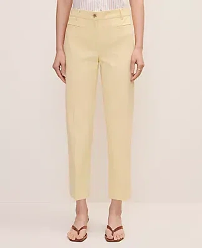 Ann Taylor The Petite Cotton Crop Pant In Yellow