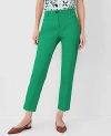 Ann Taylor The Petite Cotton Crop Pant In Grass Green