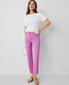 Ann Taylor The Petite Cotton Crop Pant In Orchid Glow