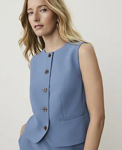 Ann Taylor The Petite Cropped Vest In Cool Dusk