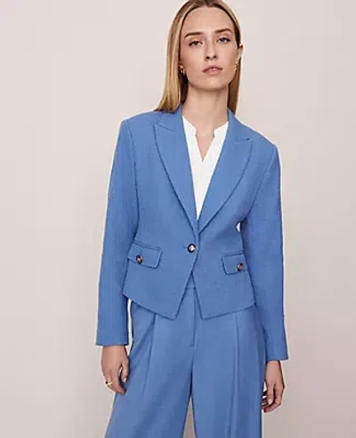 Ann Taylor The Petite Cutaway Blazer In Blue