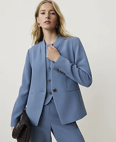 Ann Taylor The Petite Cutaway Blazer In Cool Dusk
