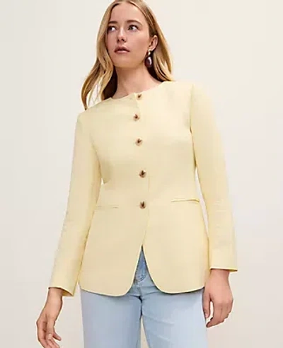 Ann Taylor The Petite Cutaway Jacket In Yellow