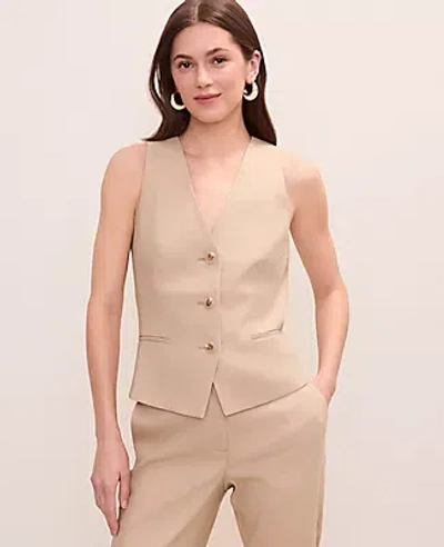 Ann Taylor The Petite Cutaway Vest In Brown