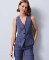 Ann Taylor The Petite Cutaway Vest In Multi