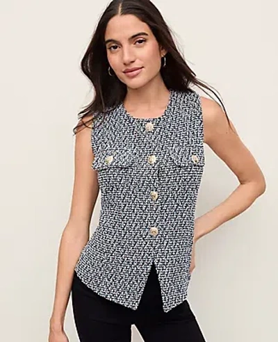 Ann Taylor The Petite Cutaway Vest In Multi